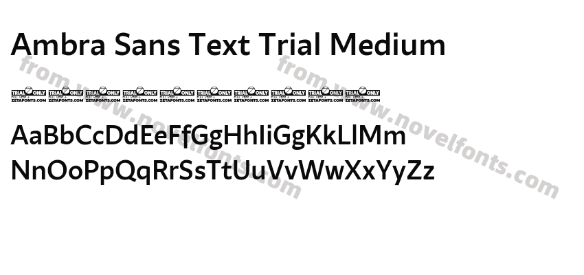 Ambra Sans Text Trial MediumPreview