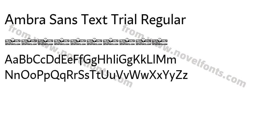 Ambra Sans Text Trial RegularPreview