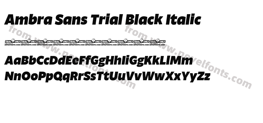 Ambra Sans Trial Black ItalicPreview