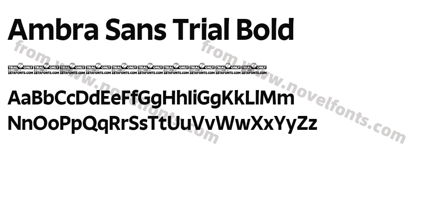 Ambra Sans Trial BoldPreview