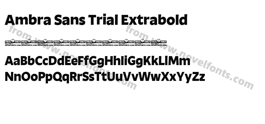 Ambra Sans Trial ExtraboldPreview