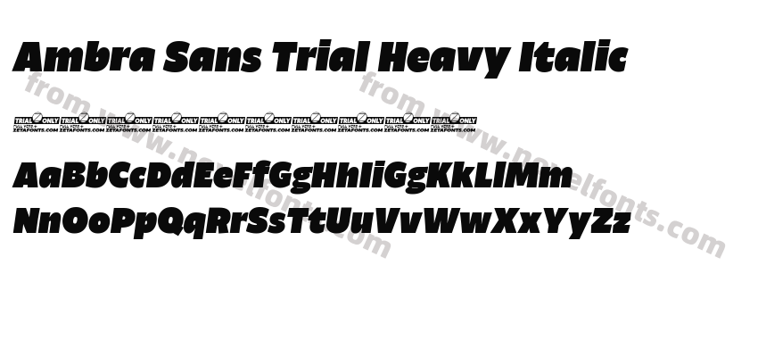 Ambra Sans Trial Heavy ItalicPreview