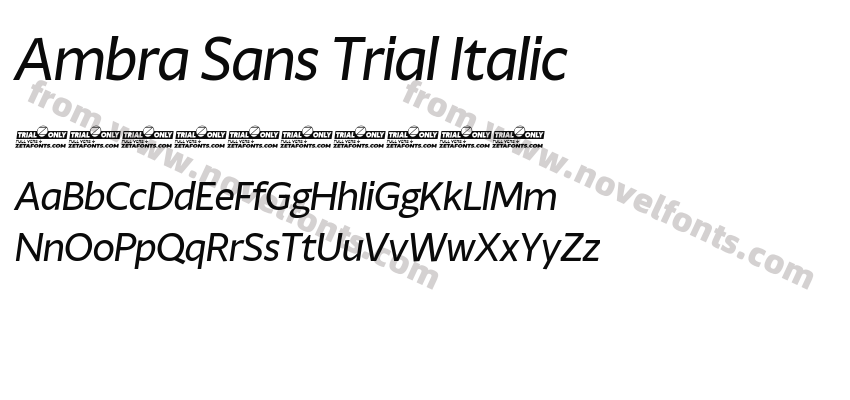 Ambra Sans Trial ItalicPreview