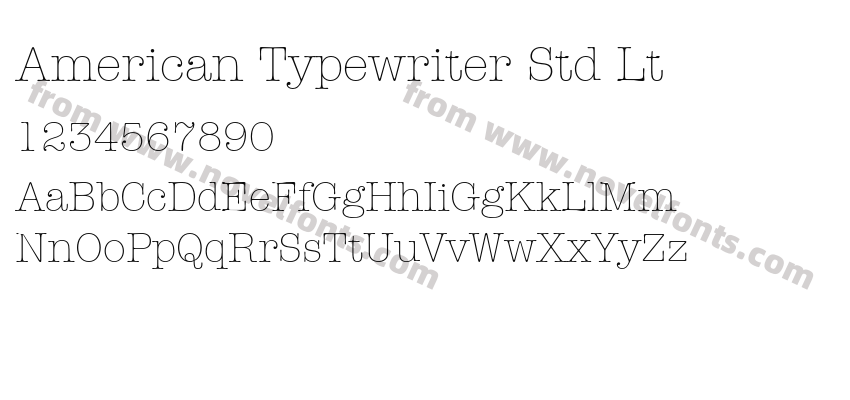 American Typewriter Std LtPreview