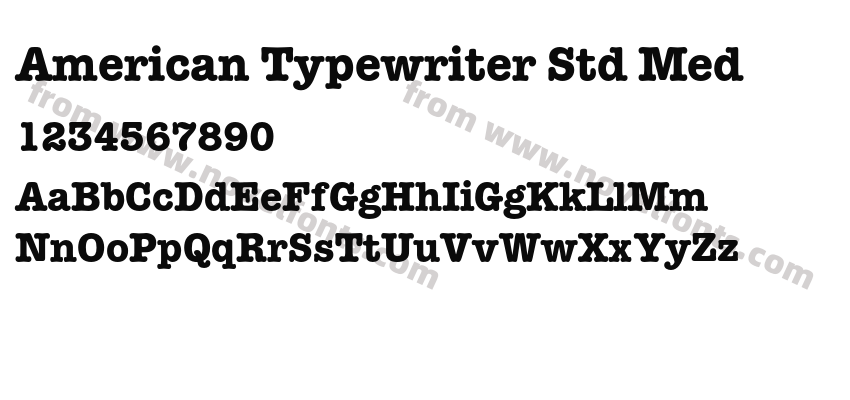 American Typewriter Std MedPreview