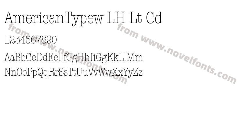 AmericanTypew LH Lt CdPreview