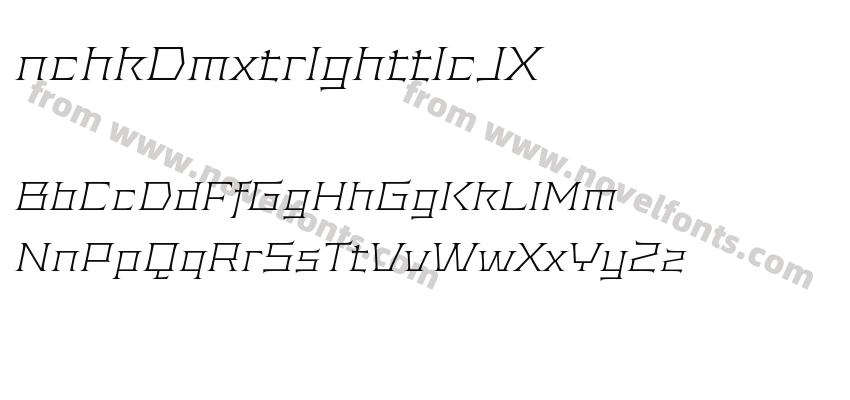 AnachakDemoExtralightItalic-2OJaXPreview