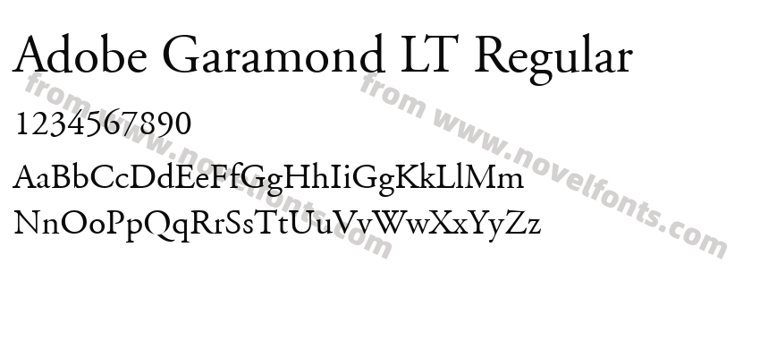 Adobe Garamond LT RegularPreview