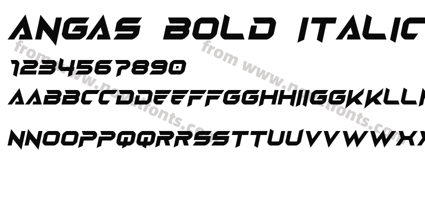 Angas Bold ItalicPreview