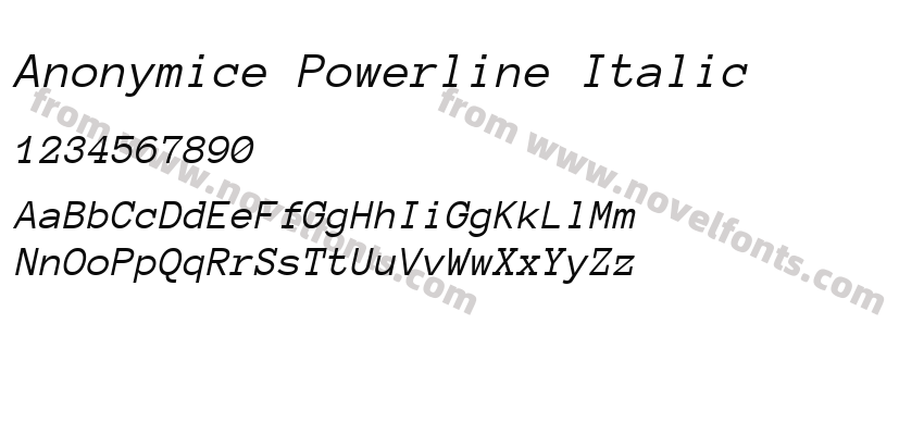 Anonymice Powerline ItalicPreview