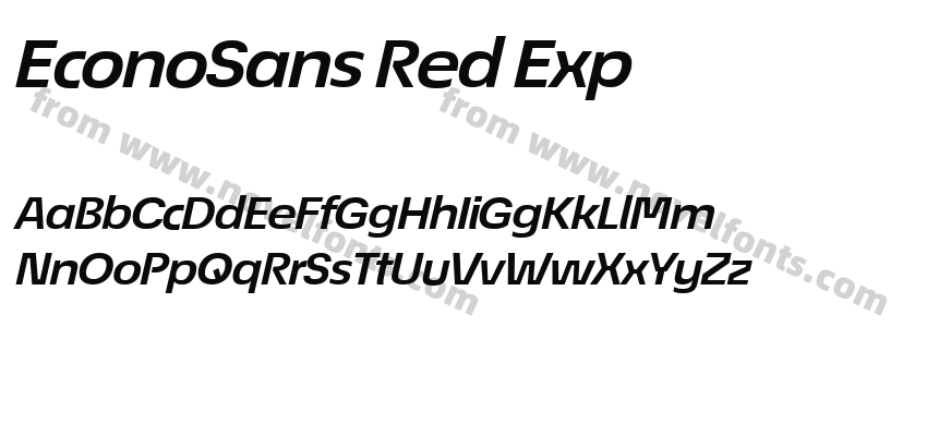 EconoSans Red ExpPreview