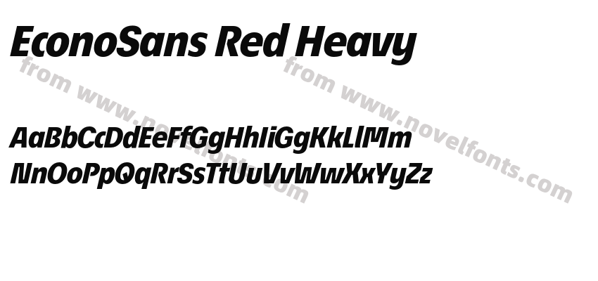 EconoSans Red HeavyPreview