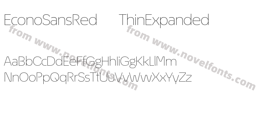 EconoSansRed-33ThinExpandedPreview