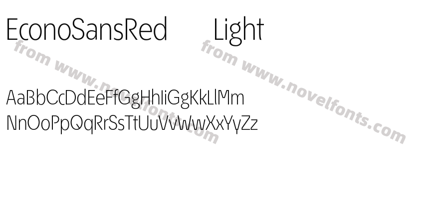 EconoSansRed-45LightPreview