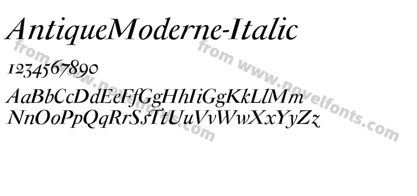 AntiqueModerne-ItalicPreview