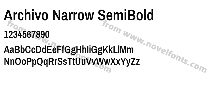 Archivo Narrow SemiBoldPreview