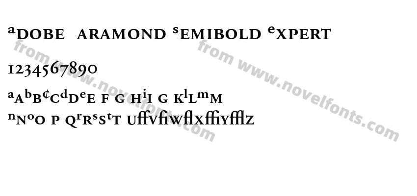 Adobe Garamond Semibold ExpertPreview