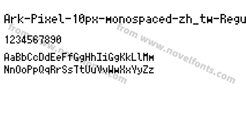 Ark-Pixel-10px-monospaced-zh_tw-RegularPreview