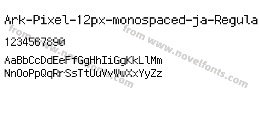 Ark-Pixel-12px-monospaced-ja-RegularPreview