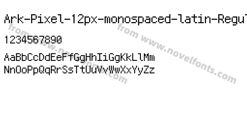 Ark-Pixel-12px-monospaced-latin-RegularPreview