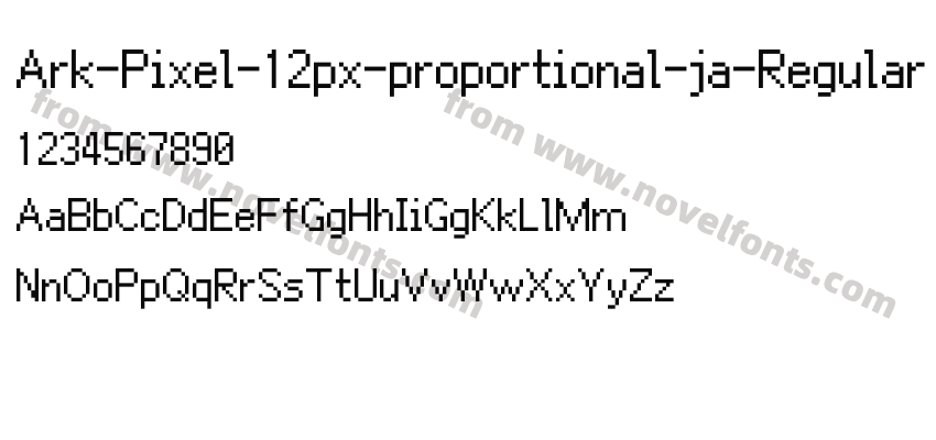 Ark-Pixel-12px-proportional-ja-RegularPreview