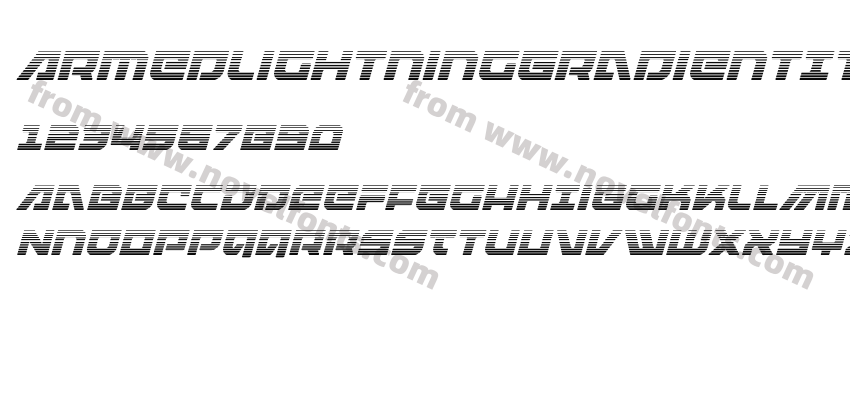 ArmedLightningGradientItalicPreview