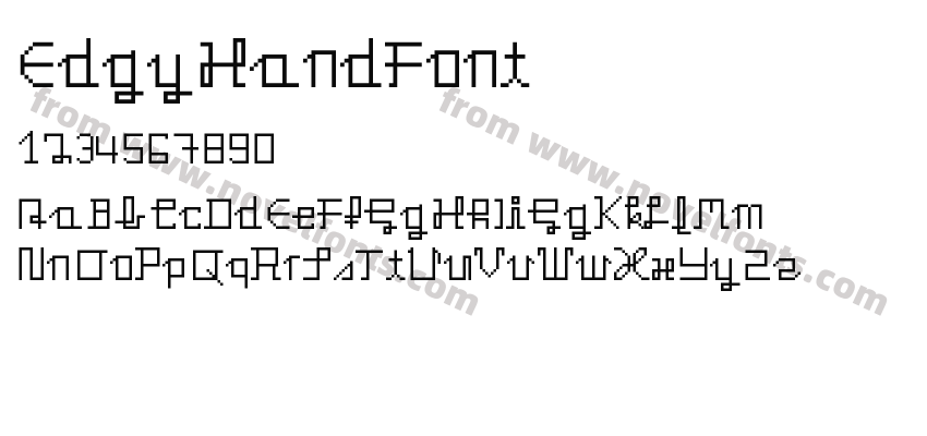 EdgyHandFontPreview