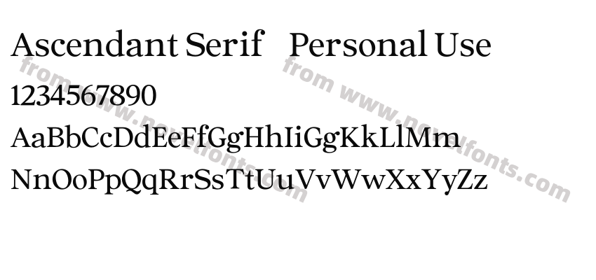 Ascendant Serif - Personal UsePreview