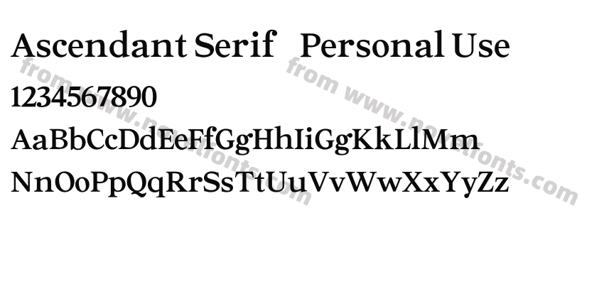 Ascendant Serif - Personal UsePreview