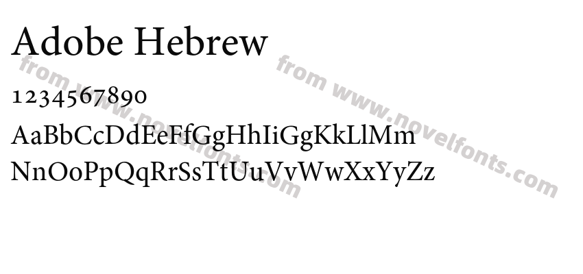 Adobe HebrewPreview