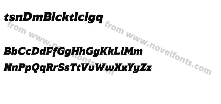 AtsaneeDemoBlackItalic-lg41qPreview