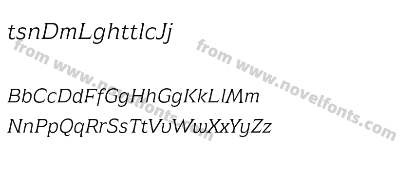 AtsaneeDemoLightItalic-51JejPreview