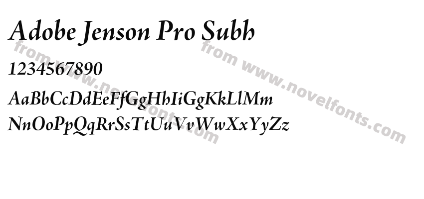 Adobe Jenson Pro SubhPreview