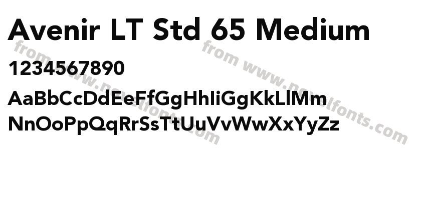 Avenir LT Std 65 MediumPreview