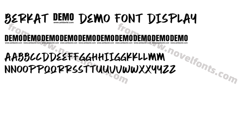 BERKAT - DEMO FONT DisplayPreview