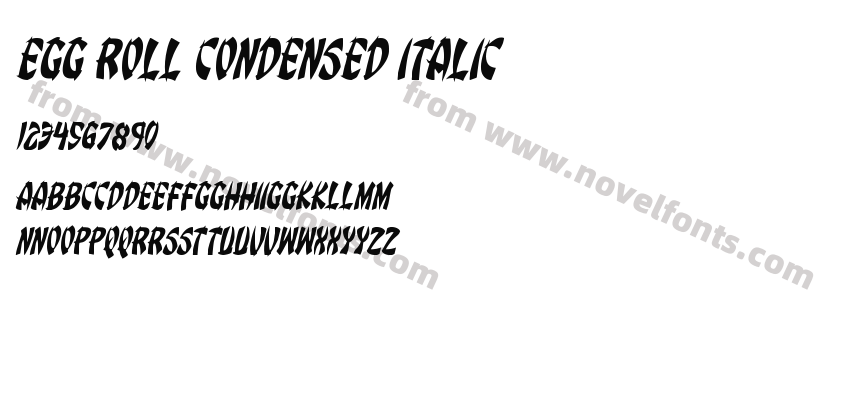 Egg Roll Condensed ItalicPreview