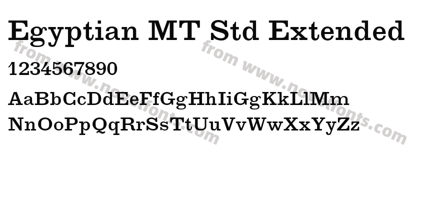 Egyptian MT Std ExtendedPreview