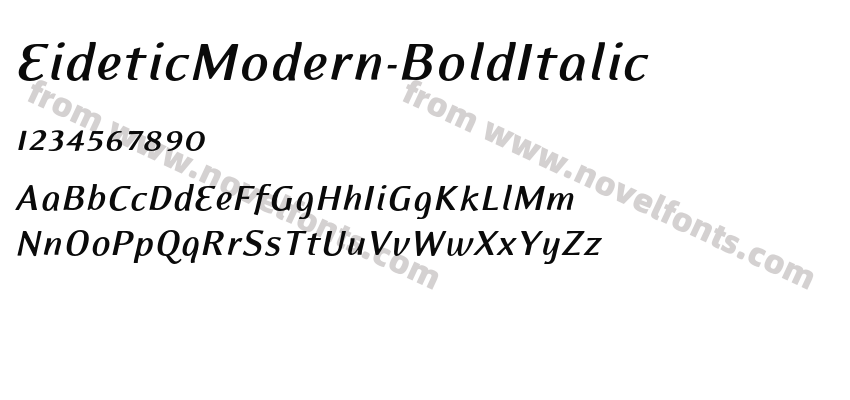 EideticModern-BoldItalicPreview