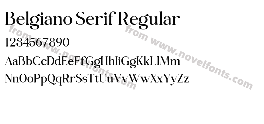 Belgiano Serif RegularPreview