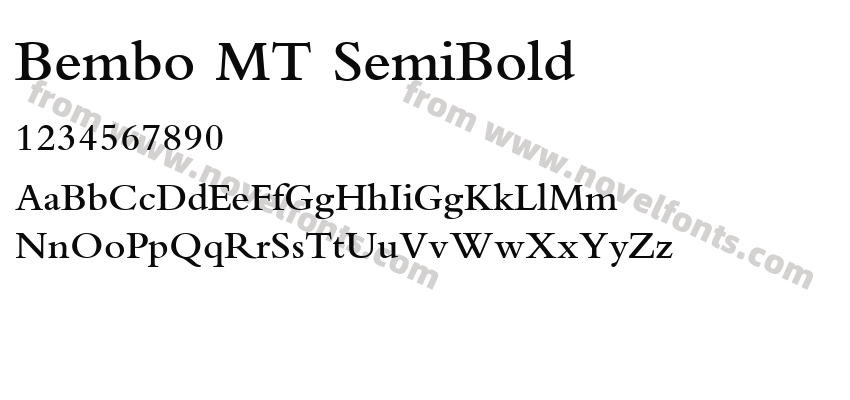 Bembo MT SemiBoldPreview