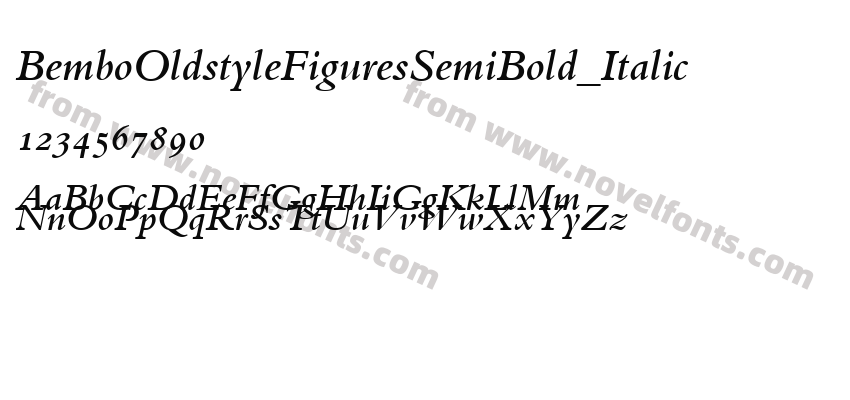 BemboOldstyleFiguresSemiBold_ItalicPreview