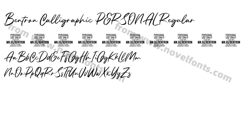 Bentron Calligraphic PERSONAL RegularPreview