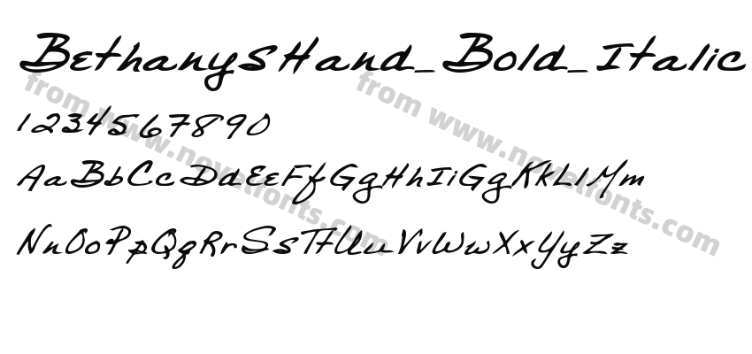 BethanysHand_Bold_ItalicPreview