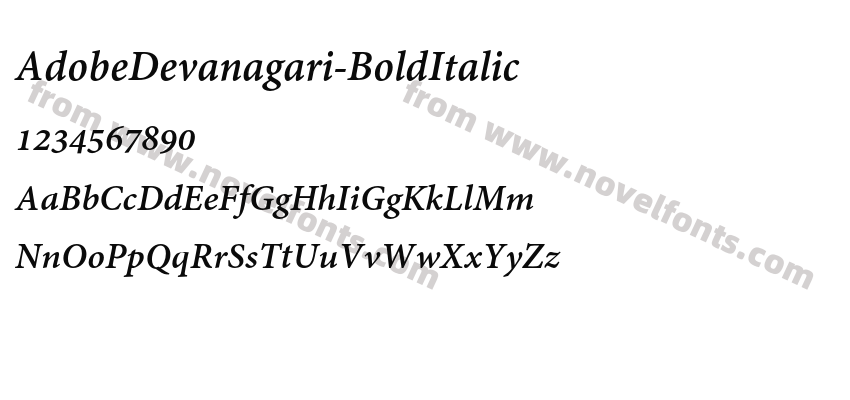 AdobeDevanagari-BoldItalicPreview