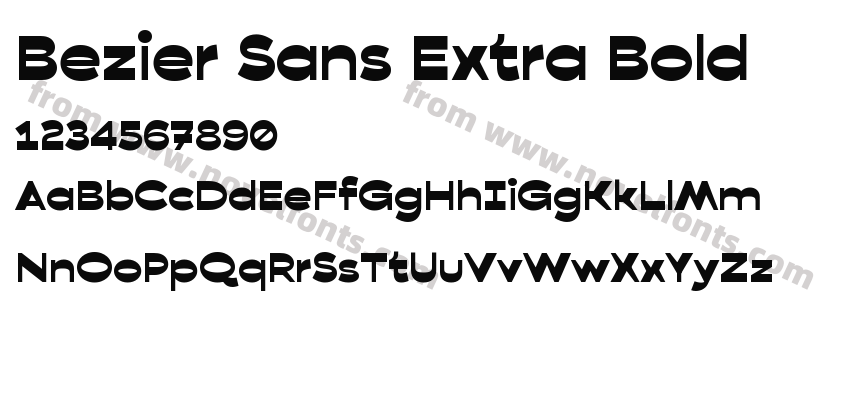 Bezier Sans Extra BoldPreview