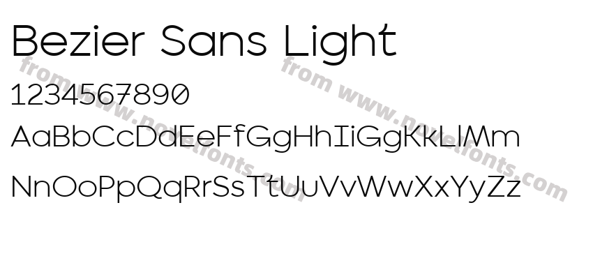 Bezier Sans LightPreview