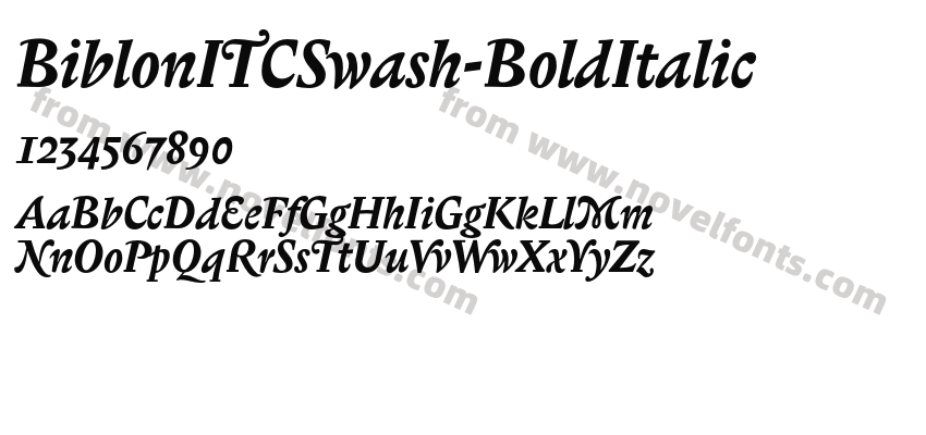 BiblonITCSwash-BoldItalicPreview