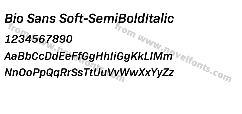 Bio Sans Soft-SemiBoldItalicPreview