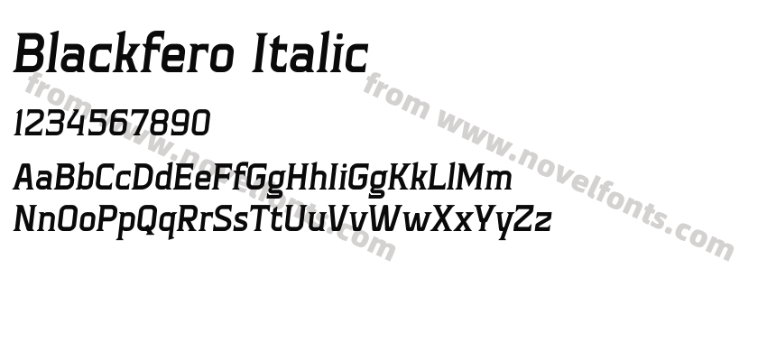 Blackfero ItalicPreview