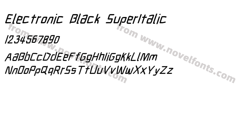 Electronic Black SuperItalicPreview